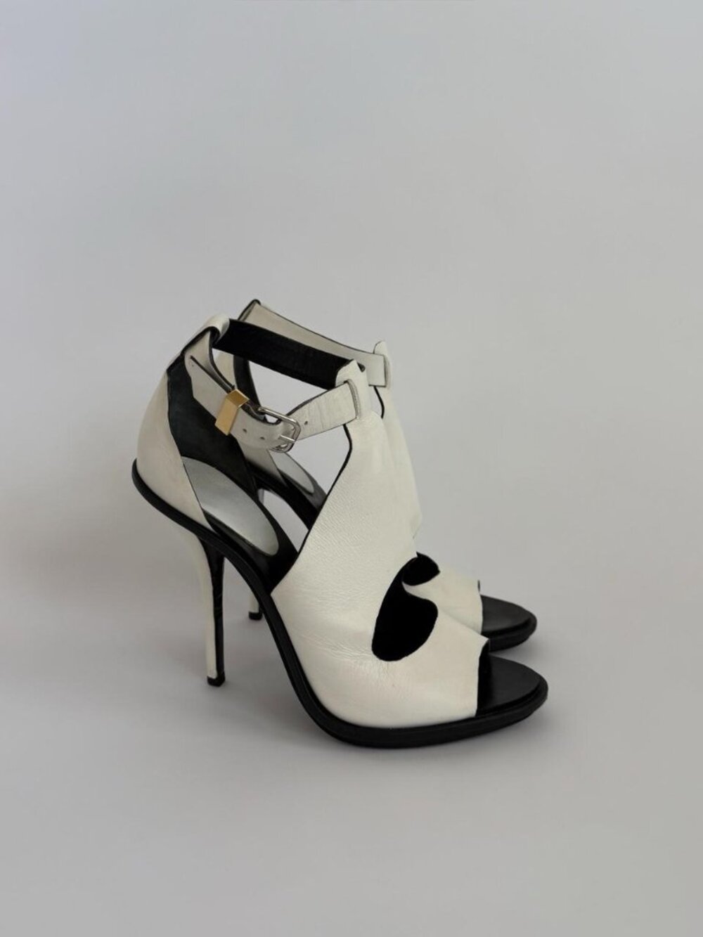Balenciaga Avant Garde White Sculptural Heels Size 40